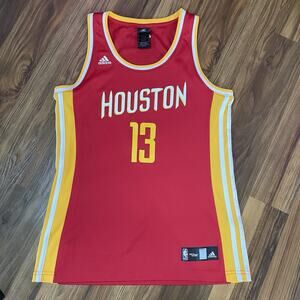 Adidas Women’s M NBA 4her Houston Rockets James Harden #13 Alt Jersey Red Yellow